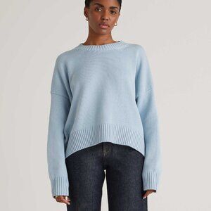ISO Quince Light Blue Cotton Boyfriend Sweater